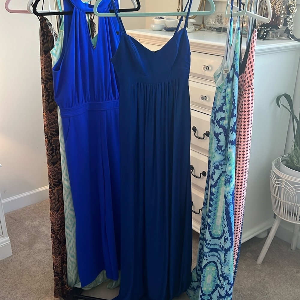 Blue formal maxi dress